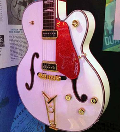1955 Gretsch Custom Shop White Falcon with Red Sparkle Binding